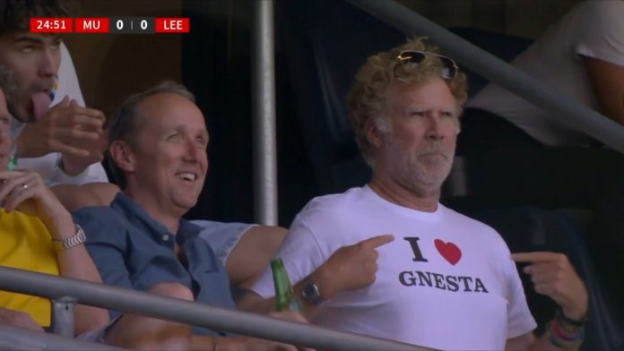 will-ferrell-displays-wholesome-message-as-he-watches-manchester-united-vs-leeds-in-stockholm