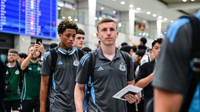 matt-targett-addresses-hilarious-rumour-he-was-left-behind-at-newcastle’s-pre-season-tour-in-seven-word-instagram-post