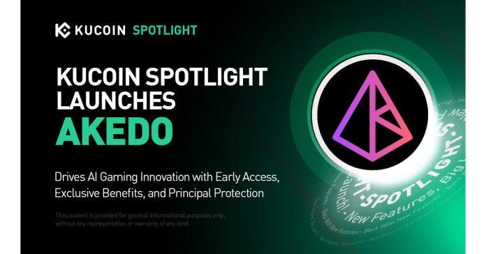 kucoin-spotlight-drives-ai-gaming-innovation:-launches-token-sale-for-akedo-with-early-access,-exclusive-benefits,-and-principal-protection