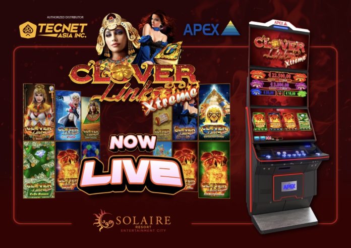 tecnet-asia-aids-asian-debut-of-apex-gaming’s-clover-link-at-solaire-resort-entertainment-city